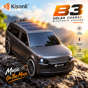 Kisonli B3 Solar Charge Portable Wireless Bluetooth Speaker – 10W Power, 1200mAh Battery, Type-C Charging & Eco-Friendly Solar Panel Support