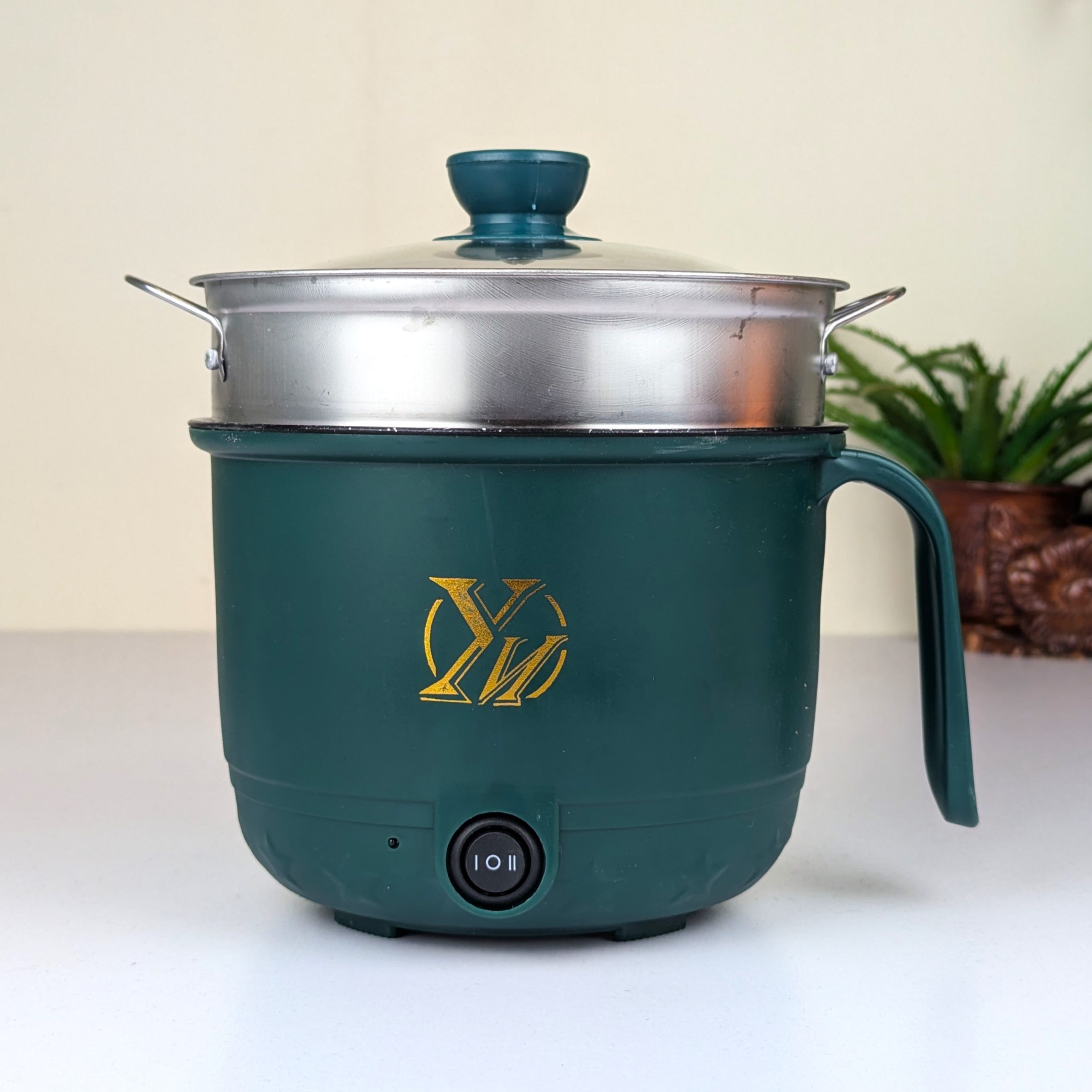 Electric Panci Mini Non-Stick Cooking Pot – 600W Multi-Functional Electric Cooker with Glass Lid & Steamer for Hostel, Bachelor & Small Kitchens - Image 4