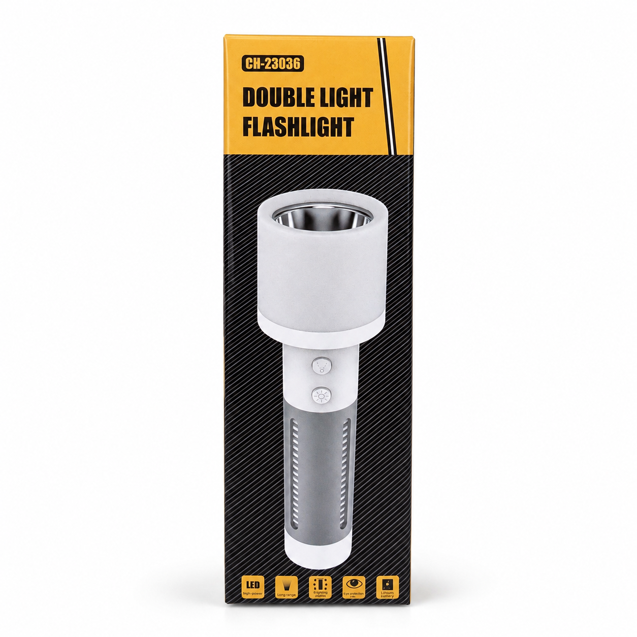 2-in-1 Rechargeable Double Light Torch & Reading Table Lamp – Multifunctional LED Flashlight & Camping Lantern with Dual Button Control & USB Charging - Image 7