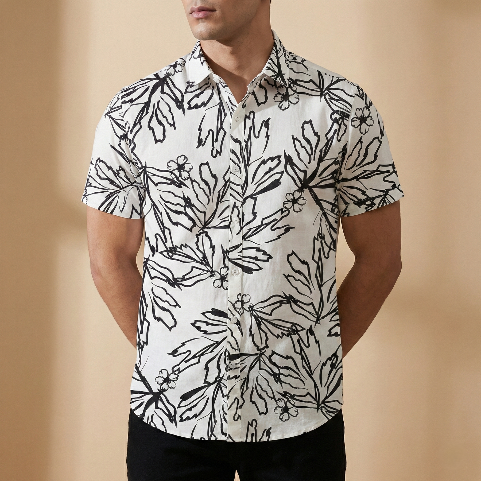 Premium Formal Half Sleeve Printed Shirt - Image 4