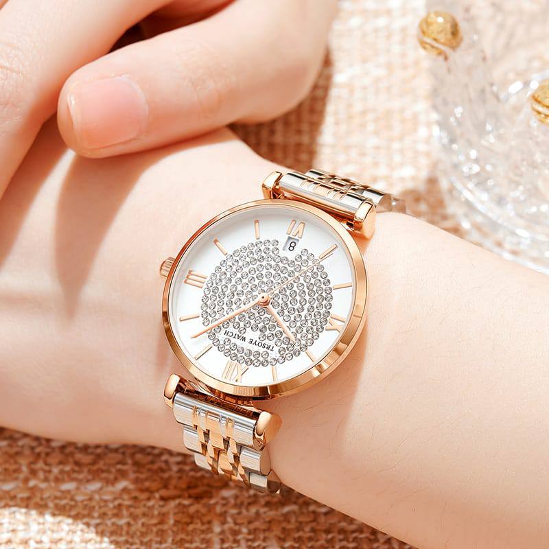 Trsoye Women's Two-Tone Chain Watch - Image 6