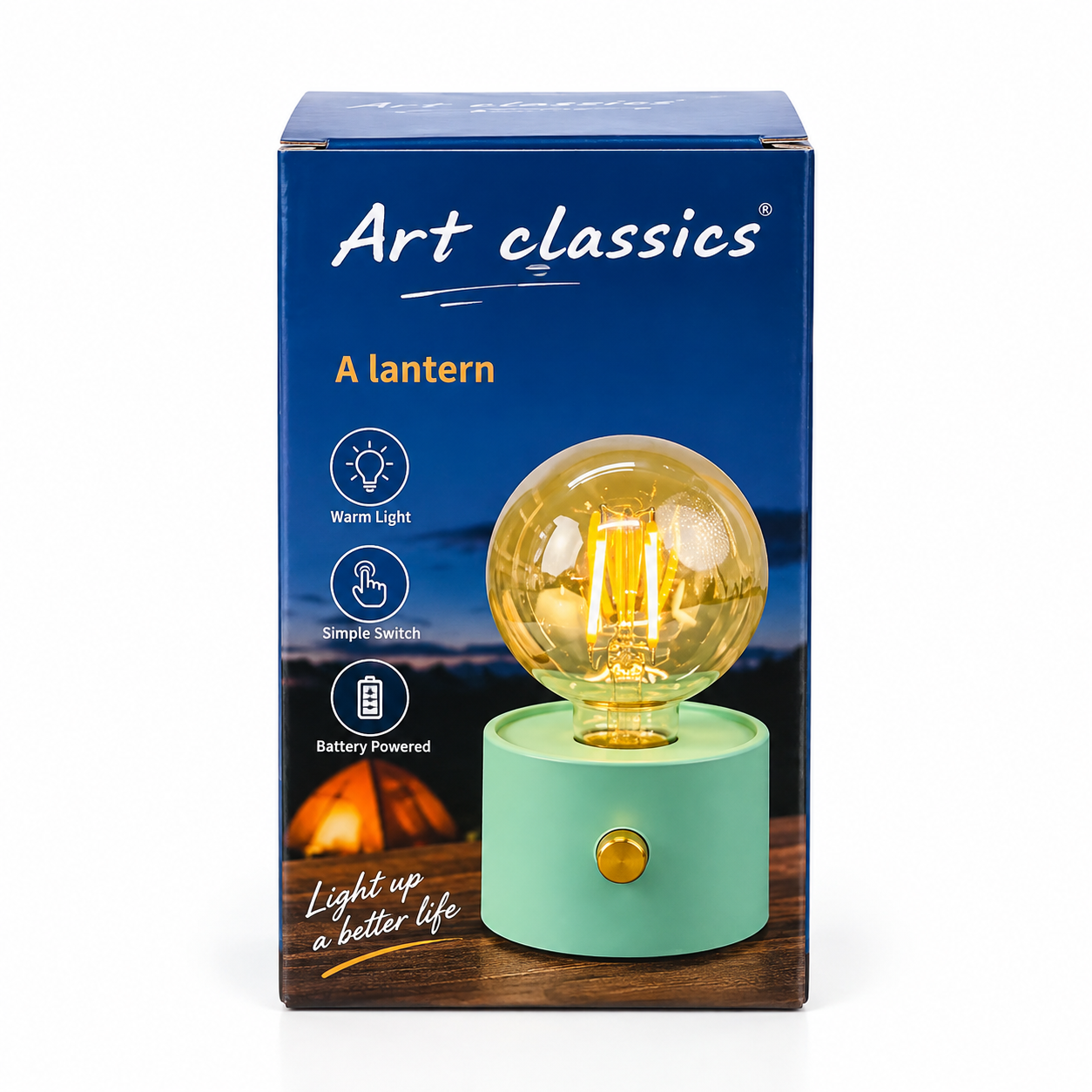 Vintage Edition LED Bulb Night Light – Rechargeable Cordless Art Classics Table Lamp with Dimmable Rotary Knob & Warm Ambient Glow for Bedroom & Home Decor - Image 5
