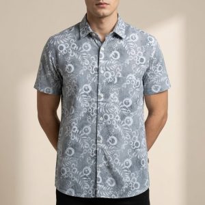 Pure Cotton Half Sleeve Print Shirt for Men's