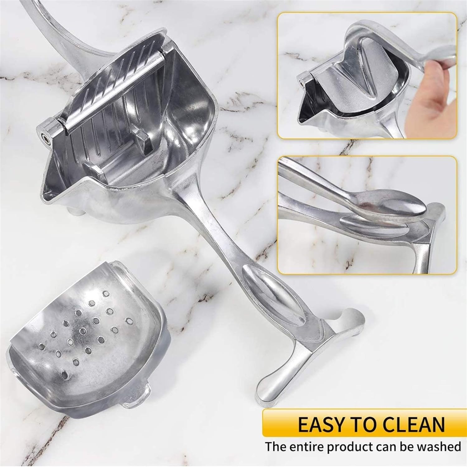 Aluminium Steel Heavy Duty Handhold Press Fruit Juicer, Fruit Manual & Instant juicer - Image 4