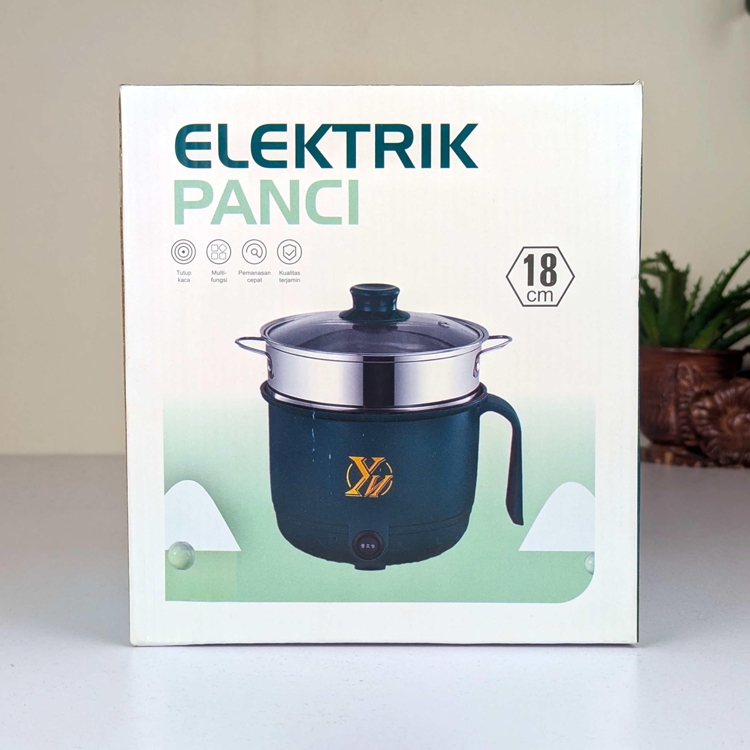 Electric Panci Mini Non-Stick Cooking Pot – 600W Multi-Functional Electric Cooker with Glass Lid & Steamer for Hostel, Bachelor & Small Kitchens - Image 2