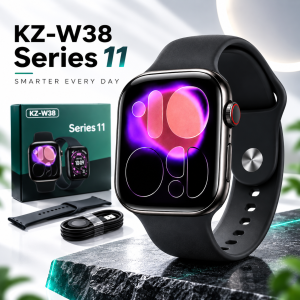 KZ-W38 Series 11 Smart Watch 7-in-1 Combo Set with 2.01-Inch RGB Display & 7 Straps