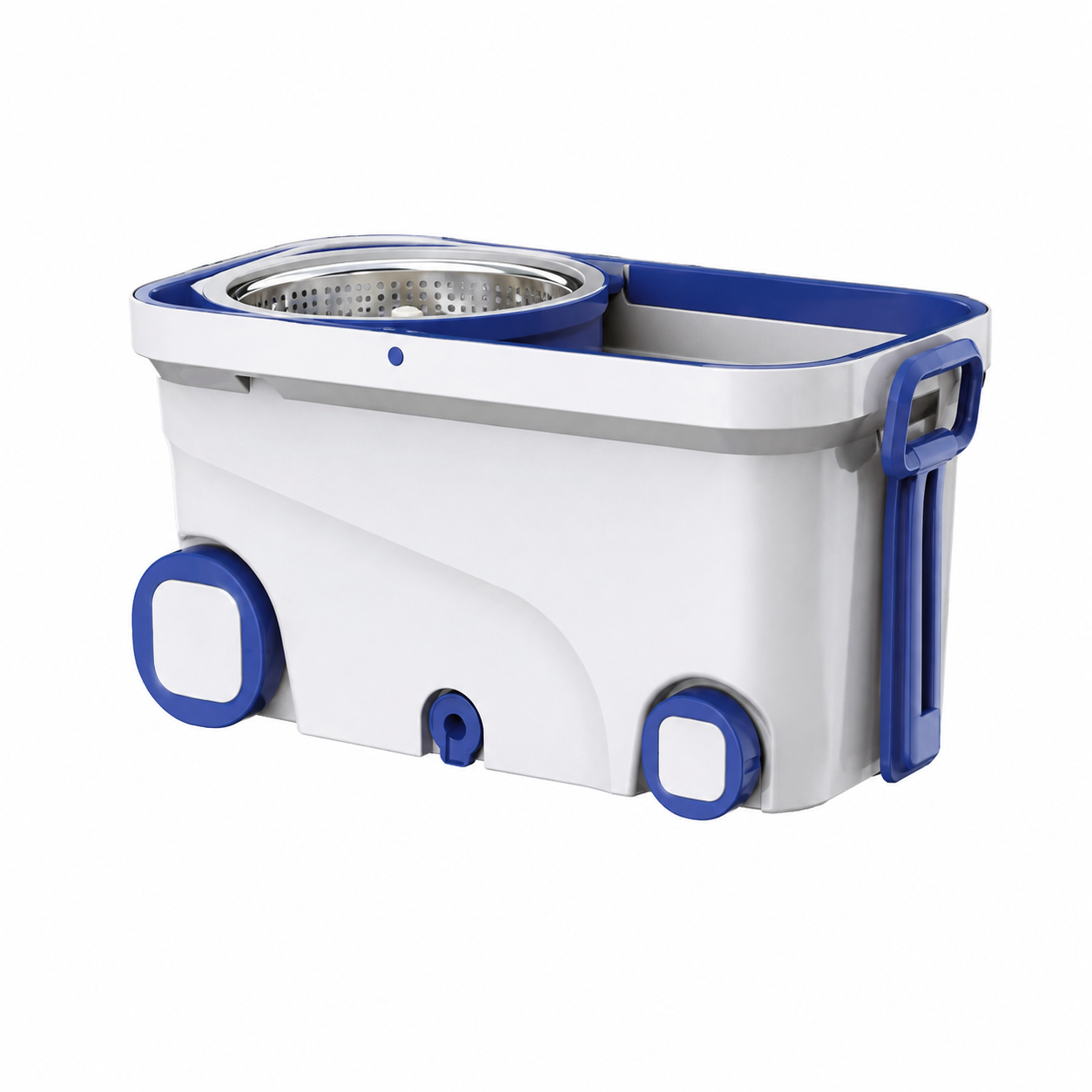 360-Degree Rotating Magic Spin Mop and Bucket Set with Wheels and Stainless Steel Dehydration Basket - Image 3